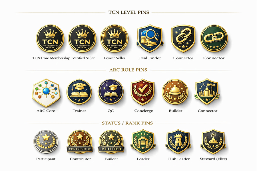 ARC Pin System — ARC Role Pins, Status Pins